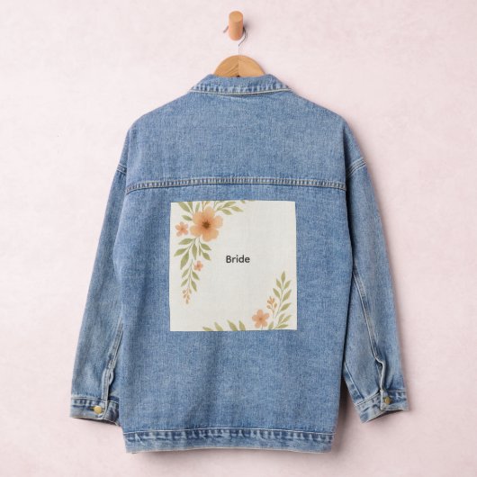 Rustieke Wildflower Wedding Denim Jacket (Hangar)