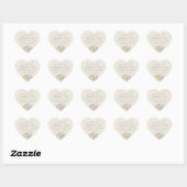 Rustieke Wildflower Wedding Heart Sticker (Vel)