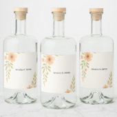 Rustieke Wildflower Wedding Liquor Bottle Labels Likeurfles Etiket (Flessen)