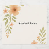 Rustieke Wildflower Wedding Liquor Bottle Labels Likeurfles Etiket (Enkel label)