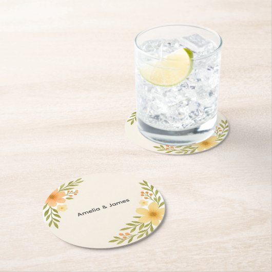 Rustieke Wildflower Wedding Onderzetters (Insitu)