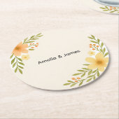 Rustieke Wildflower Wedding Onderzetters (Gebogen)