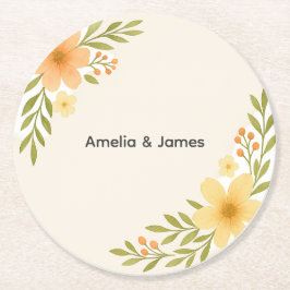 Rustieke Wildflower Wedding Onderzetters