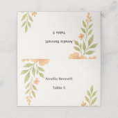 Rustieke Wildflower Wedding Place Card Plaatskaartje (Buitenkant ongevouwen)