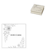 Rustieke Wildflower Wedding Rubber Stamp Rubberstempel (Gestempeld)