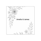 Rustieke Wildflower Wedding Rubber Stamp Rubberstempel (Afrduk)