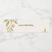 Rustieke Wildflower Wedding Water Bottle Labels Waterfles Etiket (Enkel label)