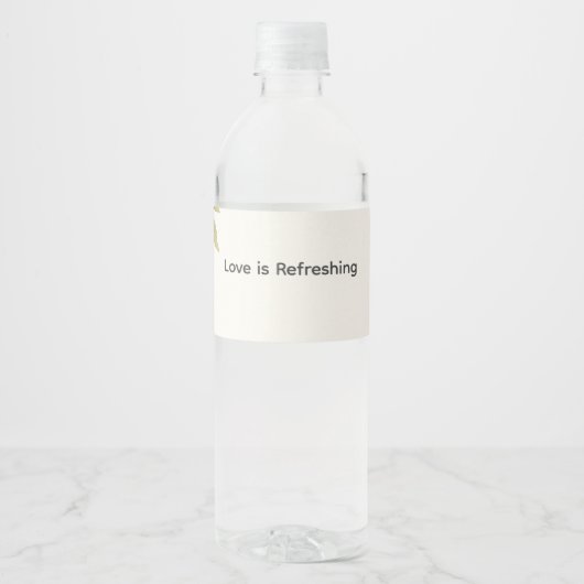 Rustieke Wildflower Wedding Water Bottle Labels Waterfles Etiket (Voorkant)