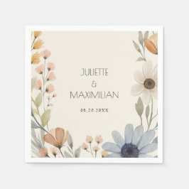 Rustieke Wildflower Wreath Garden Wedding Servet