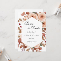 Rustieke Wildflowers Bewaar de datum met foto