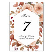 Rustieke Wildflowers Bloemen Trouwtafel Nummer Kaart (Voorkant)