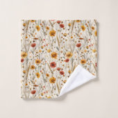 Rustieke Wildflowers - Boho Herfst Bloemenpatroon Bad Handdoek (Wasdoekje)