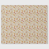 Rustieke Wildflowers - Boho Herfst Bloemenpatroon Cadeaupapier (Vlak)
