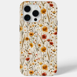 Rustieke Wildflowers - Boho Herfst Bloemenpatroon iPhone 15 Pro Max Hoesje