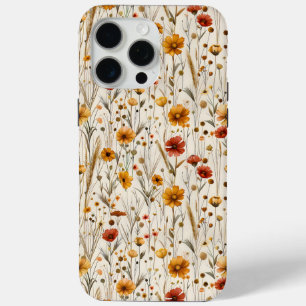 Rustieke Wildflowers - Boho Herfst Bloemenpatroon iPhone 15 Pro Max Hoesje