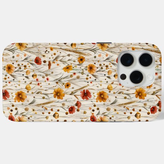 Rustieke Wildflowers - Boho Herfst Bloemenpatroon Case-Mate iPhone Case (Achterkant (horizontaal))