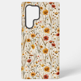 Rustieke Wildflowers - Boho Herfst Bloemenpatroon Samsung Galaxy Hoesje