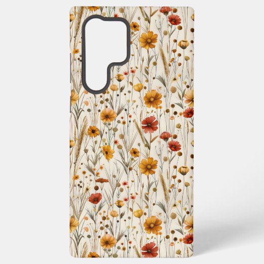 Rustieke Wildflowers - Boho Herfst Bloemenpatroon Samsung Galaxy Hoesje (Achterkant)