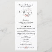 Rustieke  Wildflowers Botanische bruiloft Menu (Voorkant)