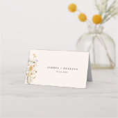 Rustieke Wildflowers Cream Boho Wedding Plaatskaartje (Achterkant)