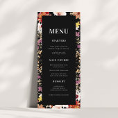 Rustieke Wildflowers Donkere Bloemen Zwarte Huweli Menu