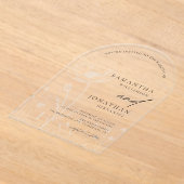 Rustieke Wildflowers Elegant Modern Wedding Acryl Uitnodigingen (Laagn)