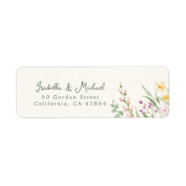 Rustieke Wildflowers Floral Wedding Retouradres Etiket