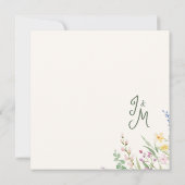 Rustieke Wildflowers Floral Wedding Save the Date (Achterkant)