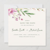 Rustieke Wildflowers Floral Wedding Save the Date (Voorkant)