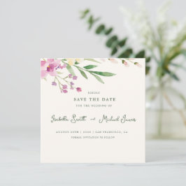 Rustieke Wildflowers Floral Wedding Save the Date