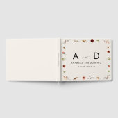 Rustieke Wildflowers Monogram Elegante Herfst Trou Gastenboek (Volledig)