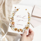 Rustieke Wildflowers Vrijgezellenfeest Dank u kaar Bedankkaart