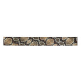 Rustieke wildlife beige zwarte python slangenprint satijnen lint (Voorkant)