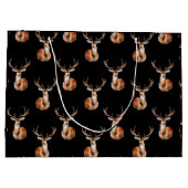 Rustieke Wildlife Herten Hoofd Waterverf Zwart Groot Cadeauzakje (Achterkant)