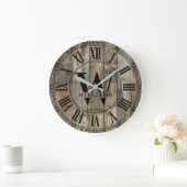 Rustieke Williams Familie Monogram Klok | Hout-Uit (Huis)