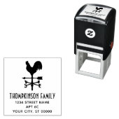 Rustieke windvaan #4 Naam Retouradres Zelfinktende Stempel (In situ)