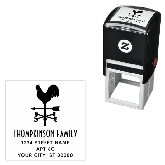 Rustieke windvaan #4 Naam Retouradres Zelfinktende Stempel (In situ)