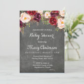 Rustieke Winter Baby shower Uitnodigen Kaart (Staand voorkant)