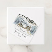 Rustieke Winter Berg Bruiloft Dank u Cadeau Labels (In situ)