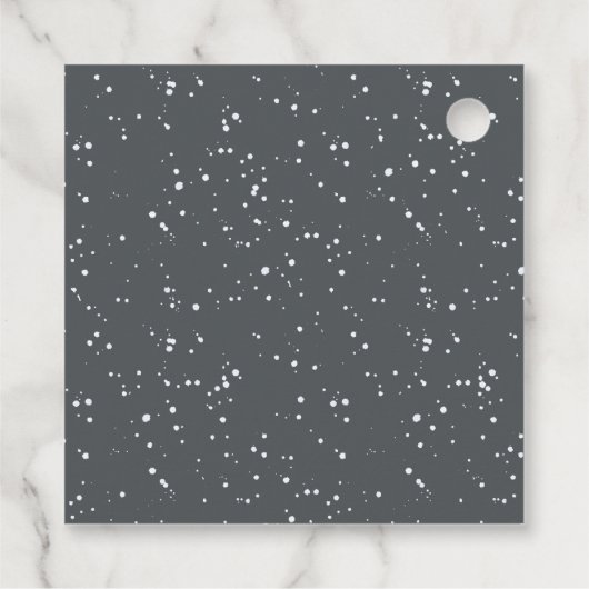 Rustieke Winter Berg Bruiloft Dank u Cadeau Labels (Achterkant)