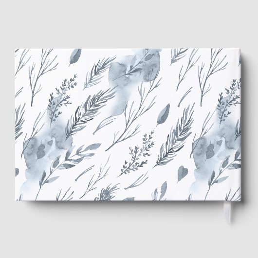 Rustieke Winter Berg Bruiloft Gast Gastenboek (Achterkant)