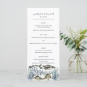 Rustieke Winter Berg Bruiloft Menu (Staand voorkant)