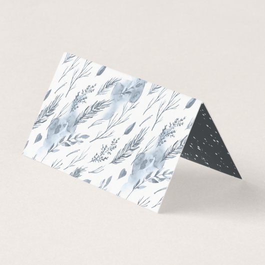 Rustieke Winter Berg Trouwplaats Kaart Visitekaartje (Achterkant)