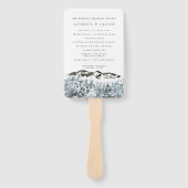 Rustieke Winter Berg Trouwprogramma Hand Fan Handwaaier (Voorkant)