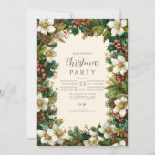 Rustieke Winter Berry Christmas Party Kaart (Voorkant)