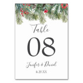 Rustieke Winter Berry Pine Greenery bruiloft Kaart (Voorkant)