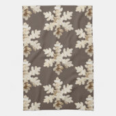 Rustieke winter Birchwood sneeuwvlok bruin wit Theedoek (Verticaal)