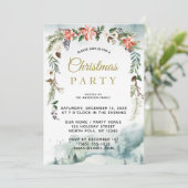 Rustieke Winter Bloemenbos Kerstfeest Kaart (Staand voorkant)