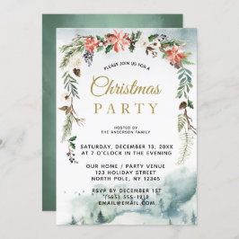 Rustieke Winter Bloemenbos Kerstfeest Kaart