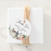 Rustieke Winter Bloemige Hulst Bessen Bedankt Bedankjes Labels (In situ)